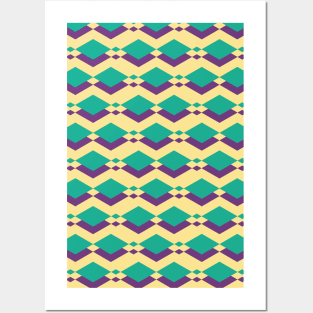 Diamond Seamless Pattern - So Freshie Style 003#001 Posters and Art